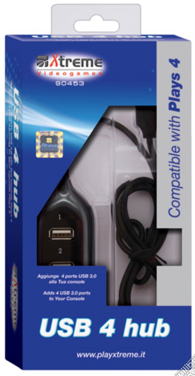 HUB con 4 connessioni USB 2.0 PS4 videogame di PS4