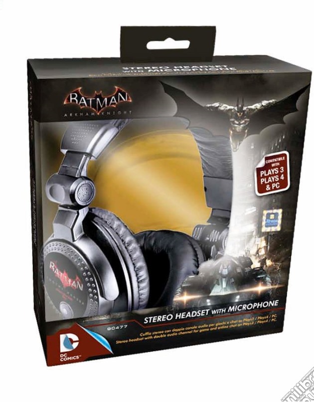 Cuffia Batman Arkham Knight + microfono videogame di XBOX