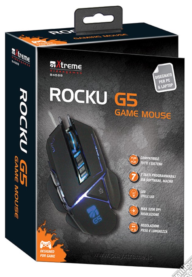 Gaming Mouse Rocku G5 videogame di ACC