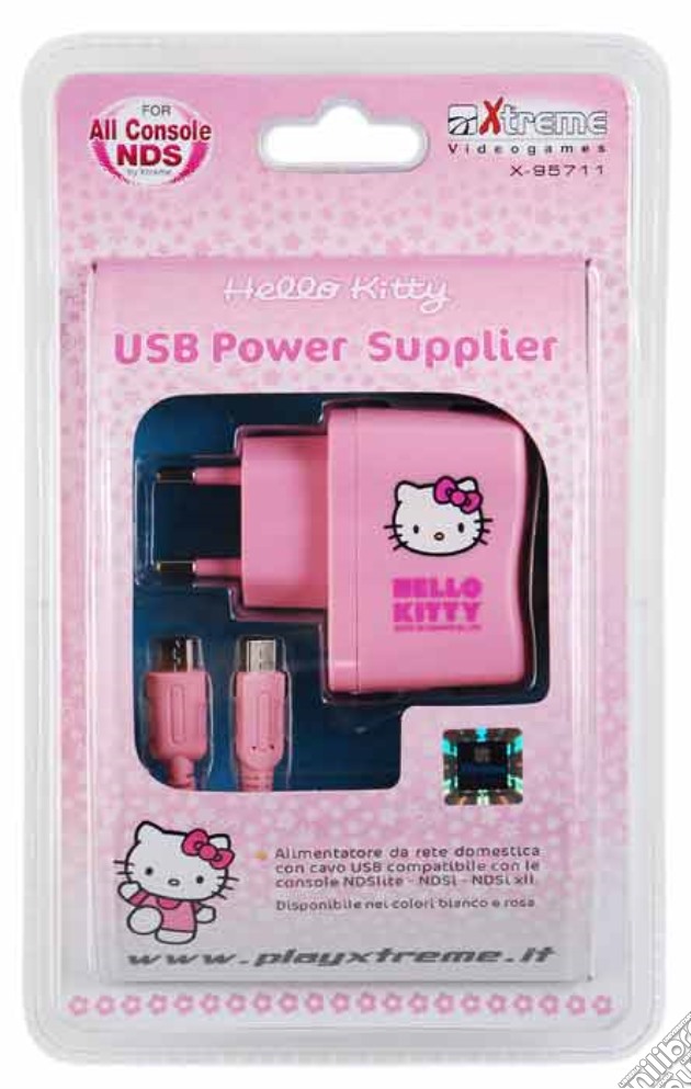 3DS/NDS Hello Kitty USB Power Suppl videogame di 3DS
