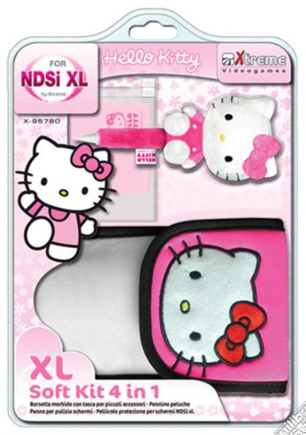 Custodia Soft Kit 3in1 Hello Kitty videogame di NDS