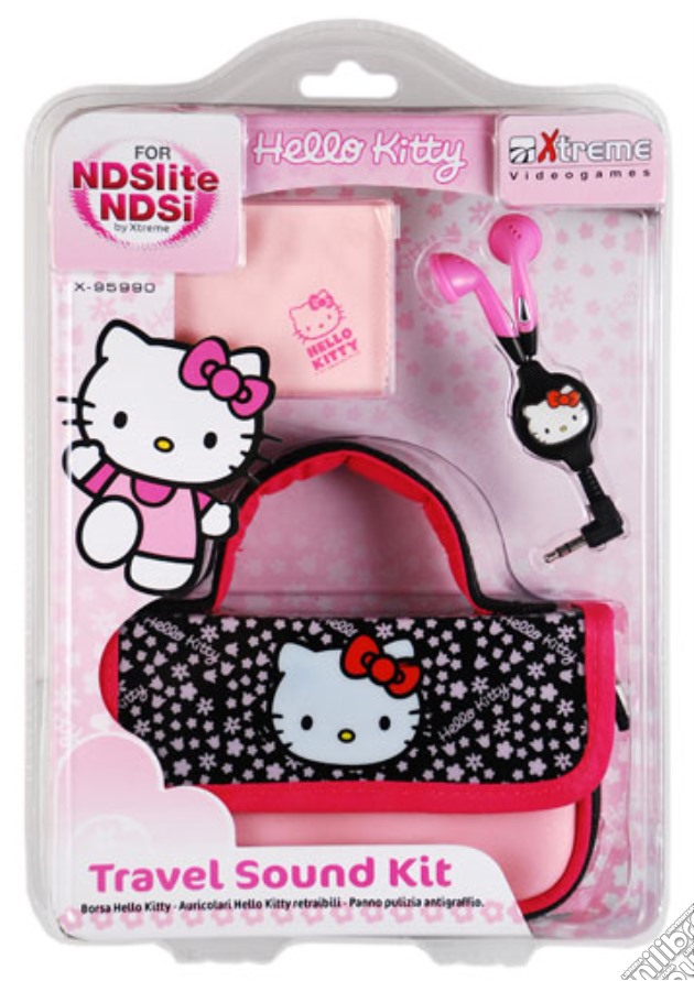 NDS DsLite Travel Sound Kit Hello Kitty videogame di NDS
