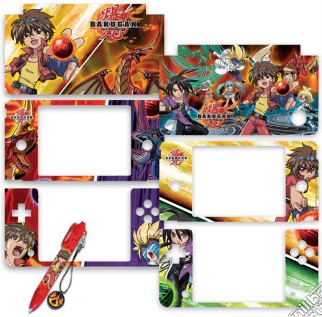 DSi XL Bakugan Pyrus & Darkus Pen-Skins videogame di NDS