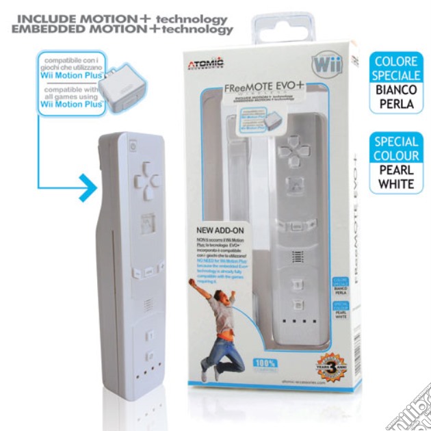 WII FreeMote Evo+ white Motion Plus videogame di WII