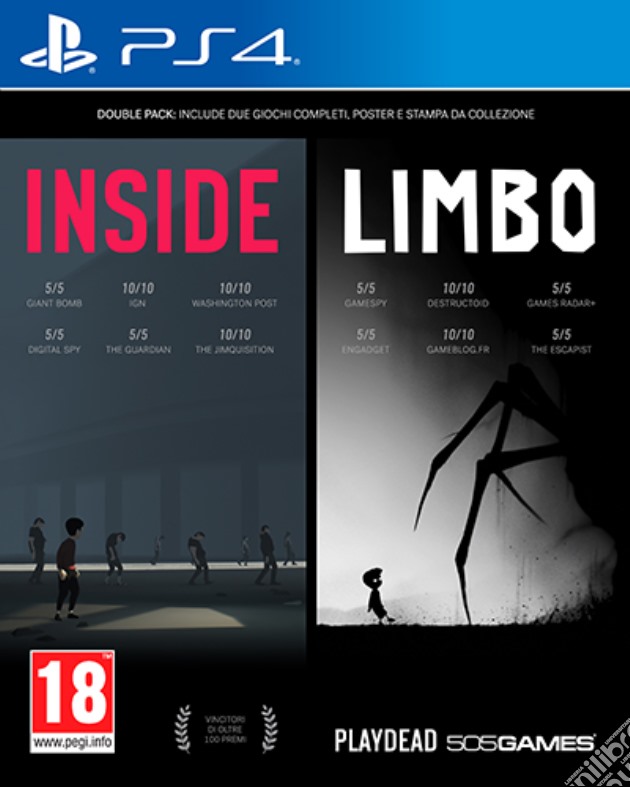 Inside + Limbo Double Pack videogame di PS4