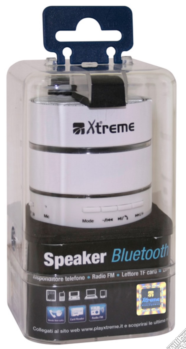 Speaker Bluetooth Led + Lett. MP3 Bianco videogame di ACC