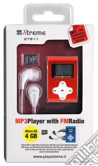 Lettore MP3 Radio FM+Memory 4GB Rosso game acc