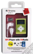 Lettore MP3 Radio FM+Memory 4GB Verde game acc