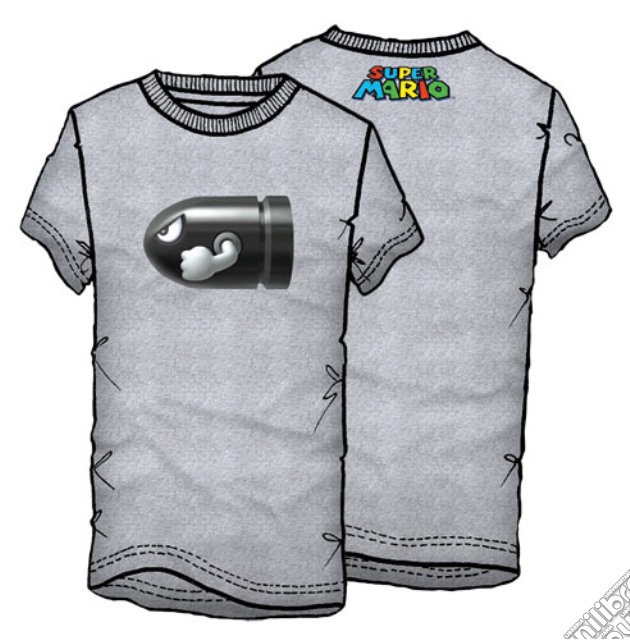 T-Shirt Super Mario Proiettile S videogame di TSH