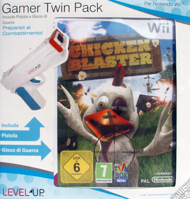 Chicken Blaster + Pistola videogame di WII