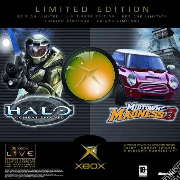 XBOX + Halo + Midtown Madness 3 videogame di XBOX