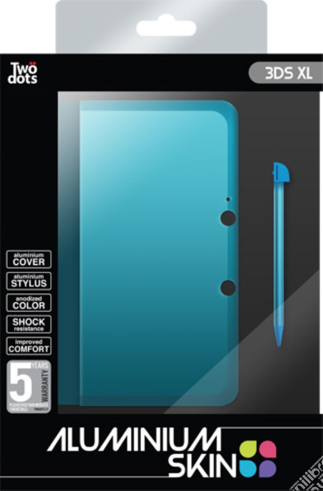 TWO DOTS Cover Alluminio Blu 3DS XL videogame di 3DS