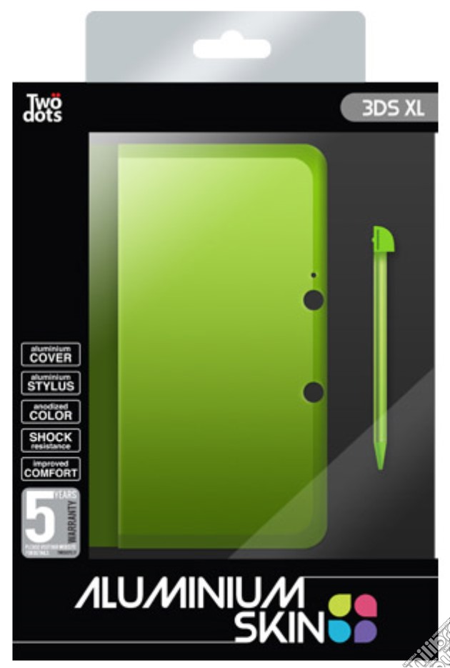 TWO DOTS Cover Alluminio Green 3DS XL videogame di 3DS