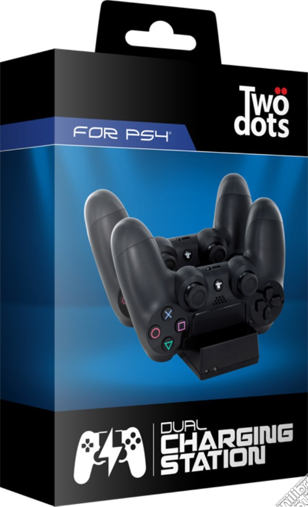 TWO DOTS Ctrl Dual Charger PS4 videogame di ACC