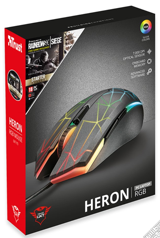 TRUST HERON GXT170 Mouse Rainbow Six S. videogame di ACC