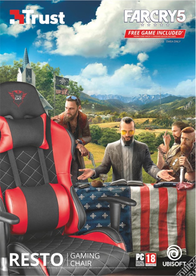 TRUST GXT707R RESTO G.Chair+Far Cry 5 V videogame di ACSG