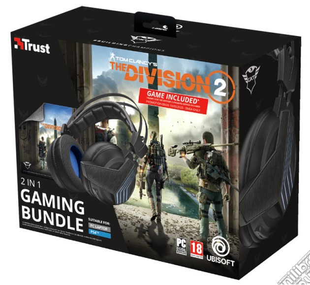 TRUST GXT 393 Magna7.1 Headset+Division2 videogame di ACC