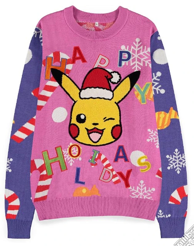Maglione Natale Pokemon Pikachu Patched XL videogame di AFEM