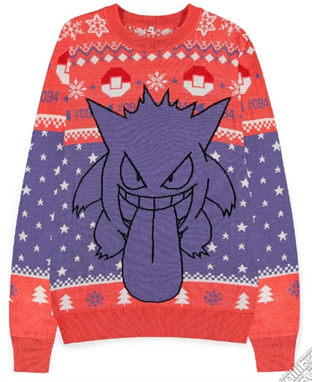 Maglione Natale Pokemon Gengar M videogame di AFEM