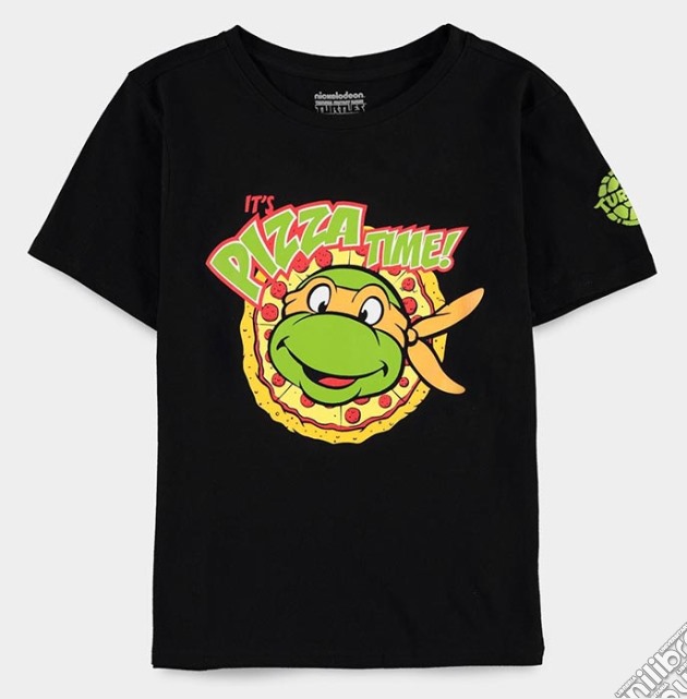 T-Shirt TMNT Turtles Michelangelo Pizza Time Boy 122/128 videogame di TSH