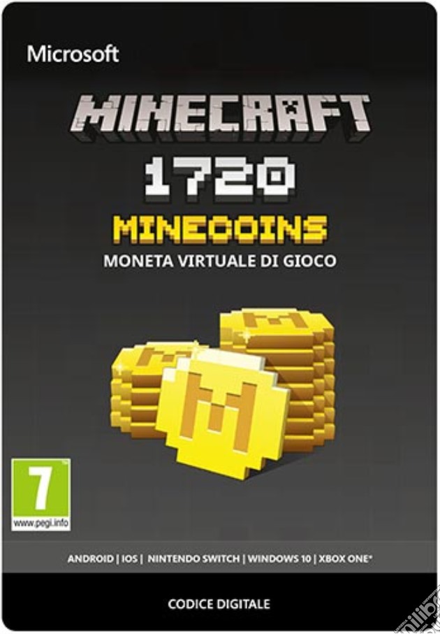 Microsoft Minecraft Minecoins 1720 PIN videogame di DDMP