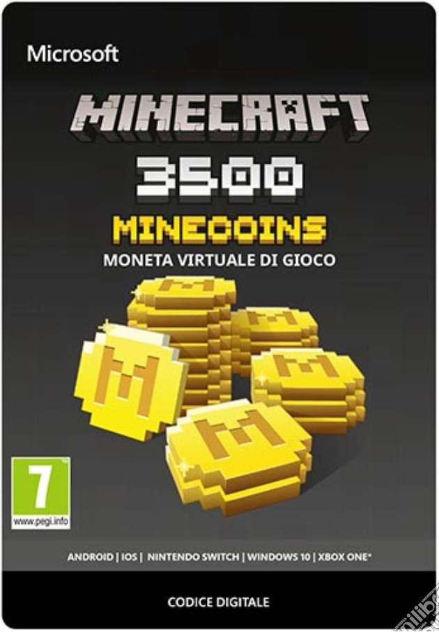 Microsoft Minecraft Minecoins 3500 Coins videogame di DDMP