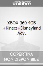 XBOX 360 4GB +Kinect+Disneyland Adv. videogame di X360