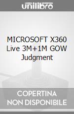MICROSOFT X360 Live 3M+1M GOW Judgment videogame di X360