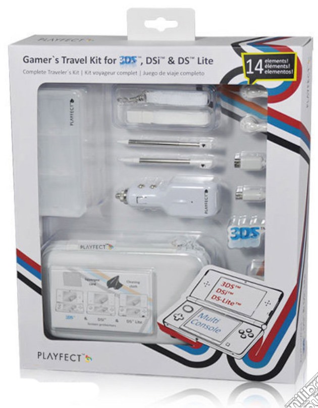 Kit 14 in 1 Travel Bianco 3DS DSI DSLITE videogame di ACC