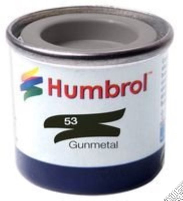 Humbrol No 53 Gunmetal   Metallic    Enamel Tinlet  No 1 (14Ml) gioco di Humbrol