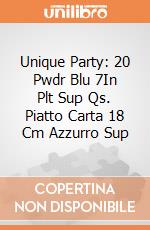 Unique Party: 20 Pwdr Blu 7In Plt Sup Qs. Piatto Carta 18 Cm Azzurro Sup gioco