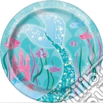 Unique Party: Piatti Ecologici in Carta - Tema Sirena Confezione da 8 pz. (18 cm) giochi