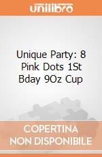 Unique Party: 8 Pink Dots 1St Bday 9Oz Cup giochi