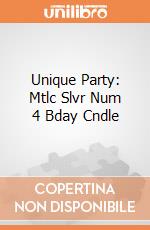 Unique Party: Mtlc Slvr Num 4 Bday Cndle giochi