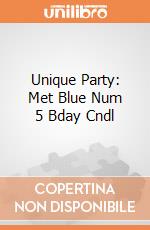 Unique Party: Met Blue Num 5 Bday Cndl gioco