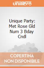 Unique Party: Met Rose Gld Num 3 Bday Cndl gioco