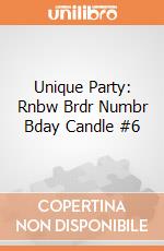 Unique Party: Rnbw Brdr Numbr Bday Candle #6 gioco