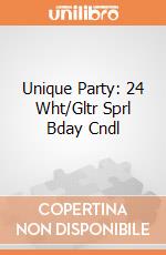 Unique Party: 24 Wht/Gltr Sprl Bday Cndl gioco