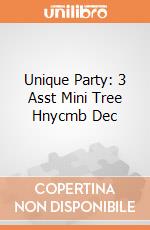 Unique Party: 3 Asst Mini Tree Hnycmb Dec giochi