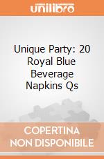 Unique Party: 20 Royal Blue Beverage Napkins Qs gioco