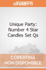 Unique Party: Number 4 Star Candles Set Qs gioco