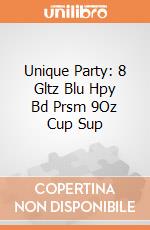 Unique Party: 8 Gltz Blu Hpy Bd Prsm 9Oz Cup Sup gioco