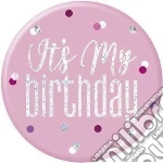 Pink Glitz 3In Badge-Birthday giochi