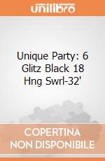 Unique Party: 6 Glitz Black 18 Hng Swrl-32