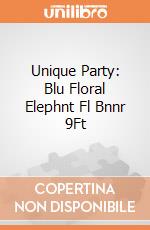 Unique Party: Blu Floral Elephnt Fl Bnnr 9Ft giochi