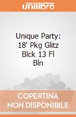 Unique Party: 18' Pkg Glitz Blck 13 Fl Bln giochi