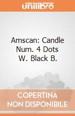 Amscan: Candle Num. 4 Dots W. Black B. giochi