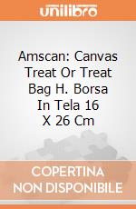 Amscan: Canvas Treat Or Treat Bag H. Borsa In Tela 16 X 26 Cm gioco