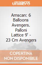 Amscan: 6 Balloons Avengers. Palloni Lattice 9