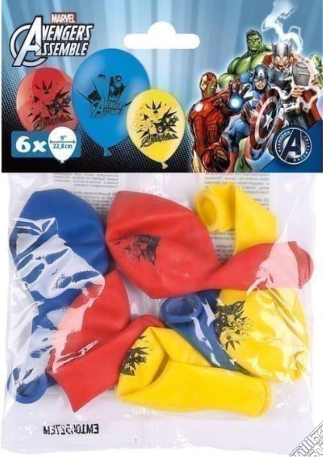 Amscan: 6 Balloons Avengers. Palloni Lattice 9